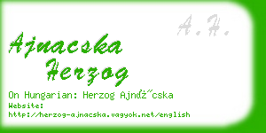 ajnacska herzog business card